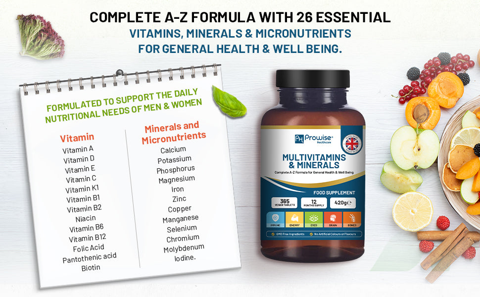 A-Z Multivitamins and Minerals - 365 Vegan multivitamin tablets